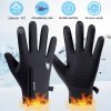 GORELOX Men's Thermal Running Gloves Black Large-4
