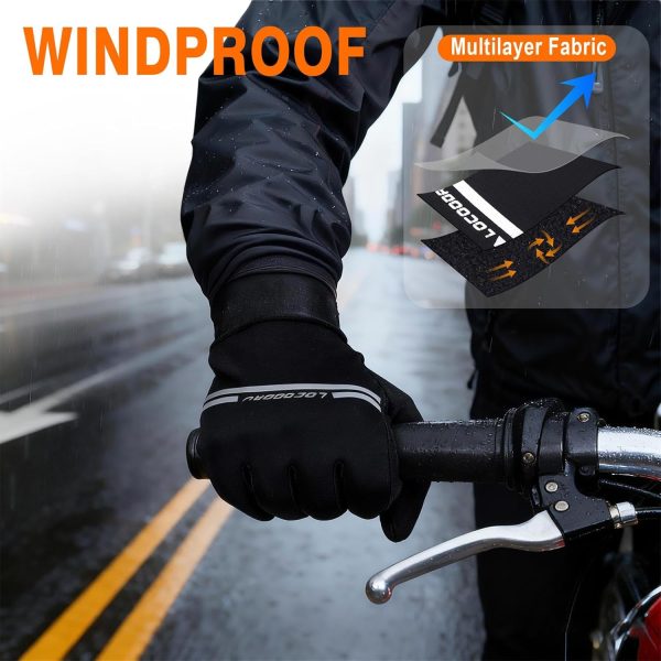 Black LOCOODAY Unisex Adult Running Gloves-1