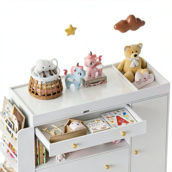Nursery Changing Dresser FURNJOYLIFE Wood Design-8