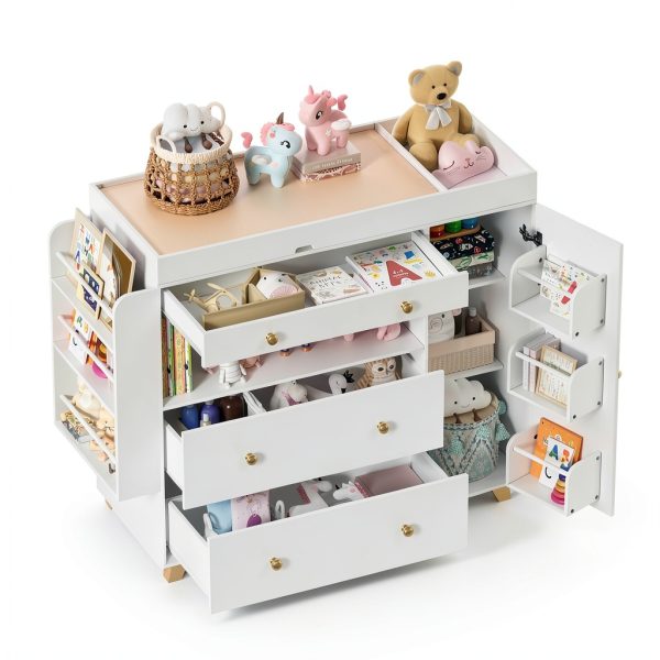 Nursery Changing Dresser FURNJOYLIFE Wood Design-5