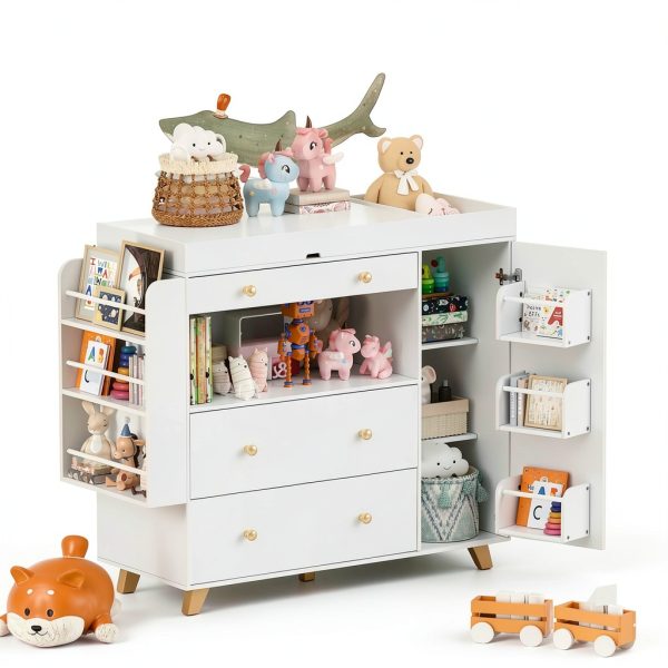 Nursery Changing Dresser FURNJOYLIFE Wood Design-6