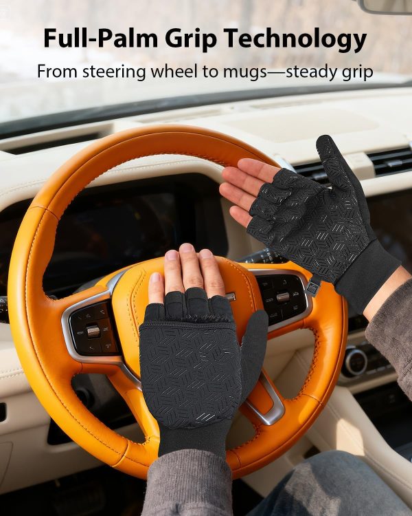 RIGWARL Convertible Running Gloves Ultra Warm-3