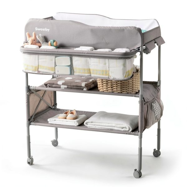 Sweeby Changing Table Black Wood Adjustable-0