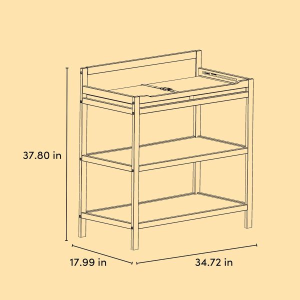 Changing Table Storkcraft Pine Wood Design Black-7