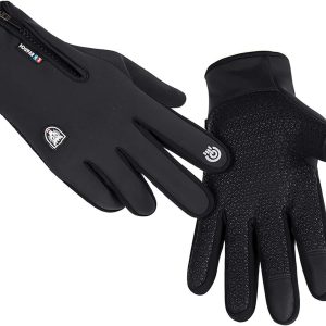 GORELOX Men's Thermal Running Gloves Black Large-0