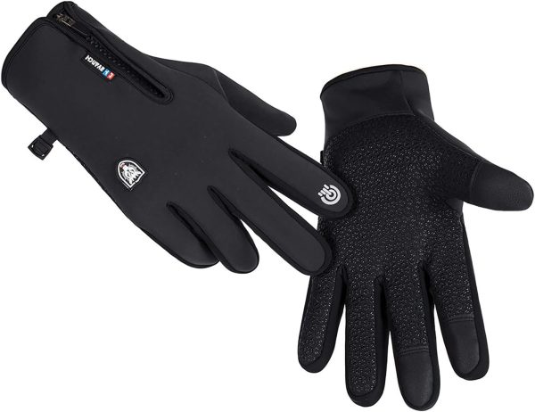 GORELOX Men's Thermal Running Gloves Black Large-0