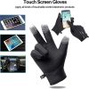 GORELOX Men's Thermal Running Gloves Black Large-2