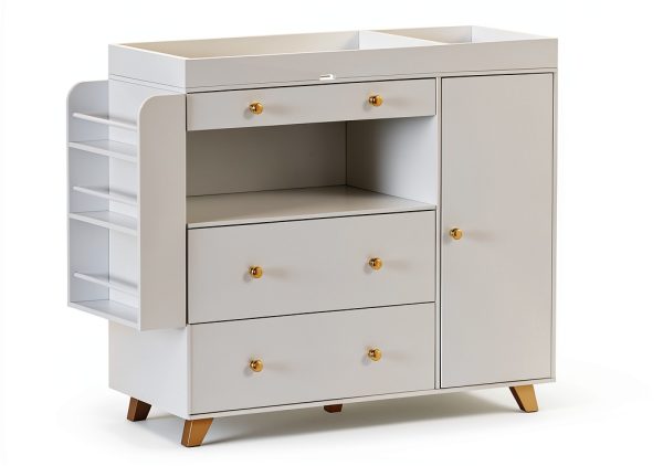 Nursery Changing Dresser FURNJOYLIFE Wood Design-1
