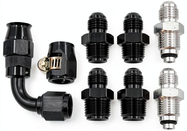 WnSEu Power Steering Hose Kit for Chevy C10 LS Swap Black Silver 25in-6