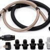 WnSEu Power Steering Hose Kit for Chevy C10 LS Swap Black Silver 25in-0