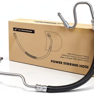 Power Steering Pressure Hose A-Premium Black 39.9in 0.125in Thickness-0