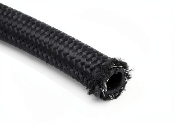 PQY Power Steering Hose Kit AN6 Black Aluminum Nylon 2000 PSI-2