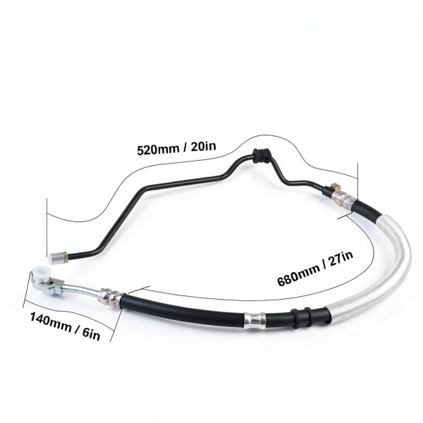 WMPHE Power Steering Hose Assembly Black 8700 PSI OEM Replacement-2