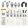 PQY Power Steering Hose Kit AN6 Black Aluminum Nylon 2000 PSI-3