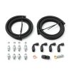 PQY Power Steering Hose Kit AN6 Black Aluminum Nylon 2000 PSI-1